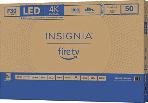 INSIGNIA 50-inch Class F30 Series LED 4K UHD Smart Fire TV with Alexa Voice Remote  sgtnighsdesigns
