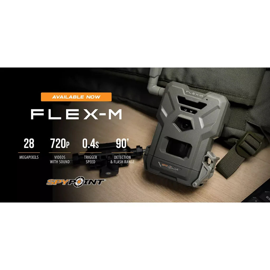 SpyPoint Flex-M Trail Camera Twin Pack, 28MP, 0.4s Trigger, Infrared Flash, SD Cards Included