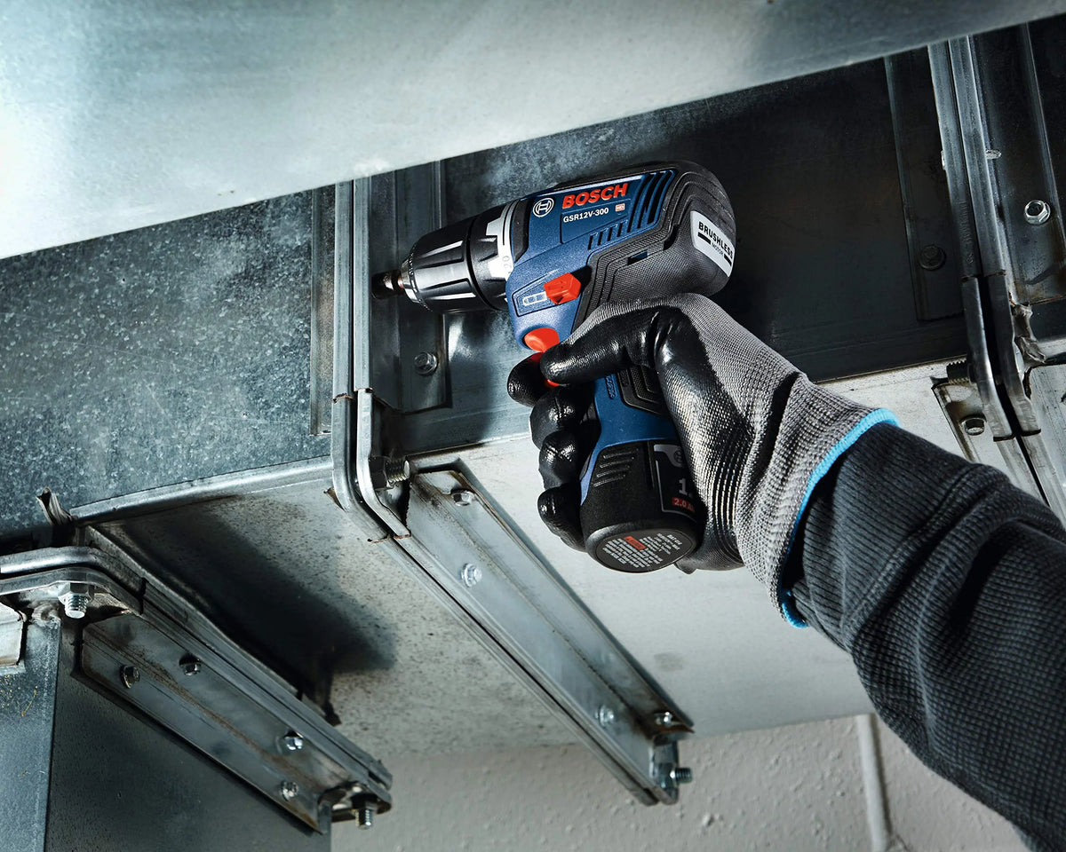 BOSCH CLPK22-120 12V Max Cordless 2-Tool 3/8 in. Drill/Driver and 1/4 in. Impact Driver Combo Kit with 2 Batteries, Charger and Case,Blue