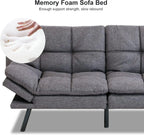 Futon Sofa Bed, Memory Foam Sofa Bed Couch