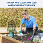Yolid Garden Cloches for Plants Set of 6, Chicken Wire Cloche Plant