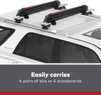 Yakima PowderHound 6 Ski & Snowboard MountRides Quietly Black