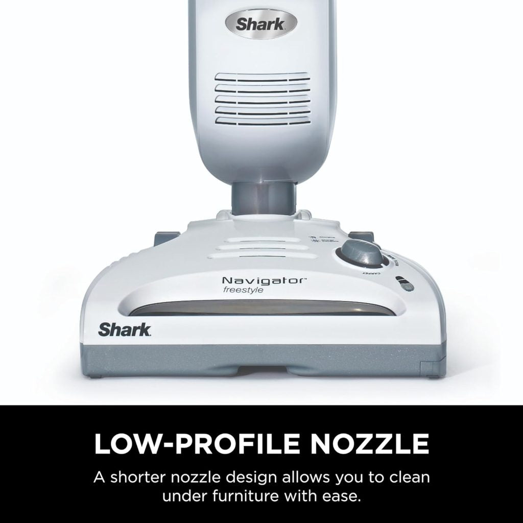 Shark SV1106 Navigator Freestyle Cordless Stick Vacuum, Lightweight, White/Grey, for Carpet & Pet Hair