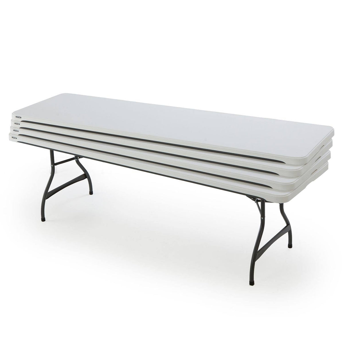 Lifetime 4-Pack Commercial Stacking 8 ft Folding Table – White (80344)